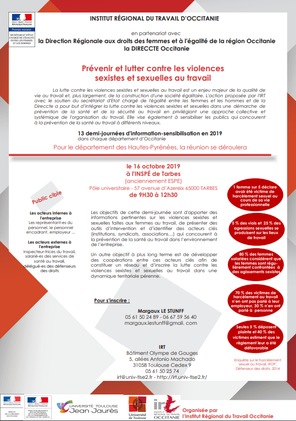 Prévention et lutte contre les violences sexistes et sexuelles au travail