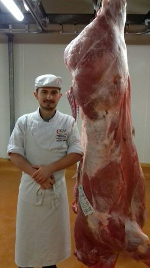 Gabriel ANNE - apprenti boucher à l'Ecole des Métiers des Hautes-Pyrénées