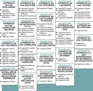 Offres d'apprentissage proposées par votre CMA65