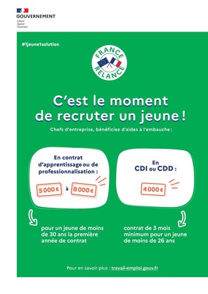 C'est le moment de recruter un jeune !