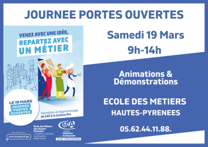 Journée Portes Ouvertes à l'Ecole des Métiers des Hautes-Pyrénées